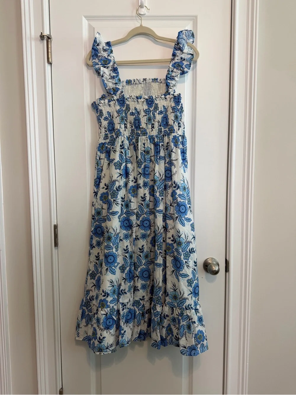 Haute Hippie Blue and White Floral Maxi Dress - Picture 2 of 4